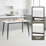 Everfurn Theo Dining Table - White, Box 1 of 2 - Image 6