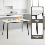 Everfurn Theo Dining Table - White, Box 1 of 2 - Image 7