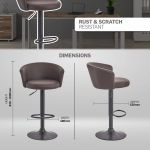 Everfurn Titan Barstool - Brown - Image 7