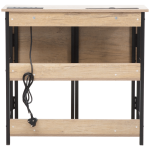Everfurn Viron Folding Desk with 2-Prong Plugs and USB - Image 5