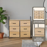 Everfurn Zira Wardrobe Small - Oak - Image 2