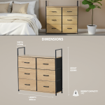 Everfurn Zira Wardrobe Small - Oak - Image 4