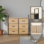 Everfurn Zira Wardrobe Small - Oak - Image 5
