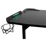Fortress Gaming Desk with RGB Lights, Cup Holder - Image 8