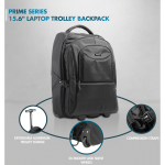 Kingsons Prime 15.6" Laptop Trolley Backpack - Black - Image 6