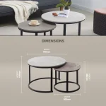 Nile Nesting Coffee Table Greyish - Image 14