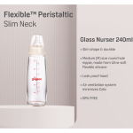 Pigeon Flexible Glass Bottle with Peristaltic Nipple 240ml - Image 2
