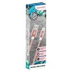Pro Bass Braided Series Micro USB Cable - Pastel Pink 1.5m - Image 2