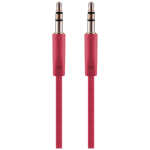 Pro Bass Chain Series Blister Flat Auxiliary Cable - Red