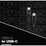 Pro Bass Chord Series 1.2m 30w Type-C to Type-C Braided - Black - Image 3