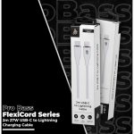 Pro Bass FlexiCord Series 2m 27w Type-C to Lightning Charging Cable - White - Image 6