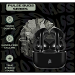 Pro Bass Pulse Buds True Wireless Earphones with Charging Case - Black - Image 4