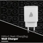 Pro Bass RapidCharge Series 20w Single Type-C Wall Charger - White - Image 4