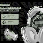 Pro Bass Urban Groove Series Bluetooth Headphones - White - Image 3
