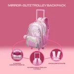 Quest Mirror-Glitz Trolley Backpack - Pink - Image 5