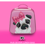 Quest Pug 3D EVA Lunch Bag - Pink - Image 3