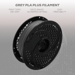 SA Filament Silk PLA Plus Gloss Filament 1kg - Grey - Image 9