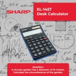 Sharp EL-145T Desk Calculator - 14 Digit Tax - Image 2