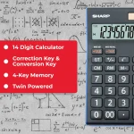Sharp EL-145T Desk Calculator - 14 Digit Tax - Image 5