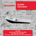 Sharp EL330F Calculator - Image 3