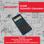 Sharp EL535 Scientific Calculator - 422 Functions- Blue - Image 7