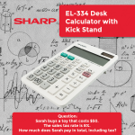Sharp ElsiMate EL334WB - 12 Digit Desk Calculator - Image 7