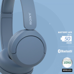Sony WH-CH520 (Blue) Bluetooth On-Ear Headphones - Image 9