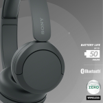 Sony WH-CH520 Bluetooth On-Ear Headphones (Black) - Image 3