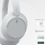 Sony WH-CH720 (White) Noise-Cancelling Over-Ear Headphones - Image 2
