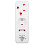 Switched 3-Way Medium Surge Adaptor - Schuko with Type-C + USB - Image 6