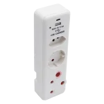 Switched 3-Way Medium Surge Adaptor - Schuko with Type-C + USB - Image 8