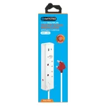 Switched 3-Way Medium Surge-Protected Multiplug with 1x Type-C + 3.4a USB Ports - 0.5m - White - Image 6