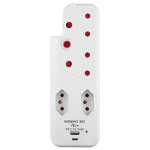 Switched 4-Way Medium Surge Adaptor with Type-C + USB - Image 3