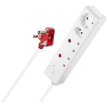 Switched 4-Way Medium Surge-Protected Multiplug 0.5m Cord - White - Image 2