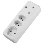 SWITCHED 4 Way Schuko Adaptor