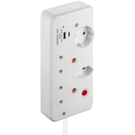 Switched 4-Way with 1x Type-C + 1x USB 2.4a Socket Medium Surge-Protected 0.5m - Image 2