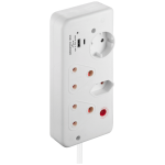Switched 4-Way with 1x Type-C + 1x USB 2.4a Socket Medium Surge-Protected 0.5m - Image 3
