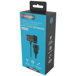 Switched Easy Cable Extender 2-Pin Euro to T-Shape AC 2-Pin Euro Socket 2m - Black - Image 2