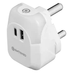 Switched Halo Fast Charge Power Adaptor, USB and Type-C Ports, Output 20w - Soft Touch Night Light