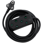 Switched Heavy Duty Side by Side (SBS) Extension Leads 20m- BK