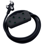 SWITCHED Light DUTY Side by Side (SBS) EXTENSION LEADS 10M - BK