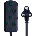 Switched Light-Duty Side-by-Side (SBS) Extension Leads 3m - BK - Image 3