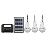 Switched Portable Power Station with Solar Panel - Black - Image 4