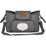 Totes Babe Wavy Series Stroller Caddy Grey - Image 3