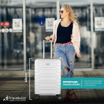 Travelwize Cabana ABS 4-Wheel Spinner 65cm Luggage - Platinum - Image 13