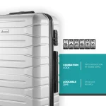 Travelwize Cabana ABS 4-Wheel Spinner 75cm Luggage - Platinum - Image 12