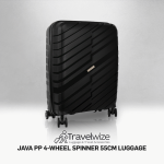 Travelwize Java PP 4-Wheel Spinner 55cm Luggage - Black - Image 11