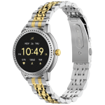 Volkano Ayla Collection Round Smartwatch With 2 Colour Metal link Strap