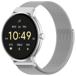 Volkano Ayla Collection Smartwatch with Extra Silicone Strap - Silver