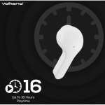 Volkano Crystalline Series TWS Earphone - White - Hardbox - Image 5